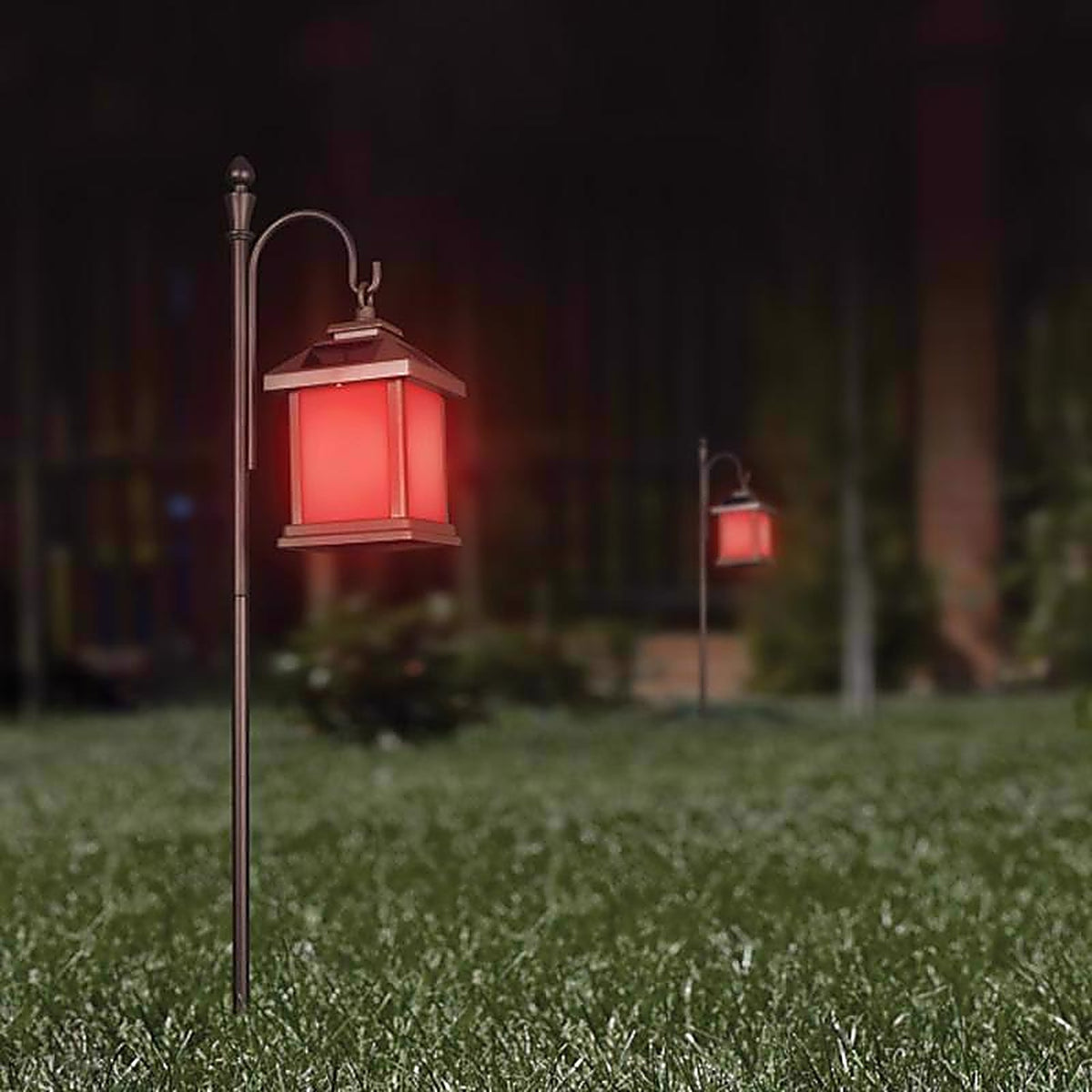 Feit - HOOK/48/1/BLK - SOLAR FIXTURES Black Metal 48 in. H Shepherd's Hook 1 pk