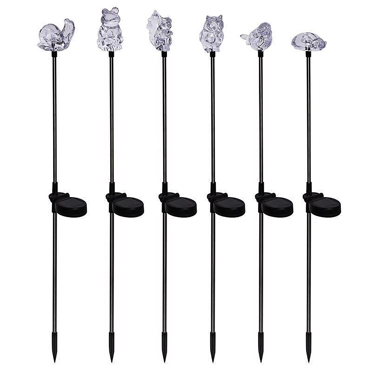 Alpine - RGG534ABB-CC-TM - Clear Acrylic/Metal Garden Friends Solar Garden Stake