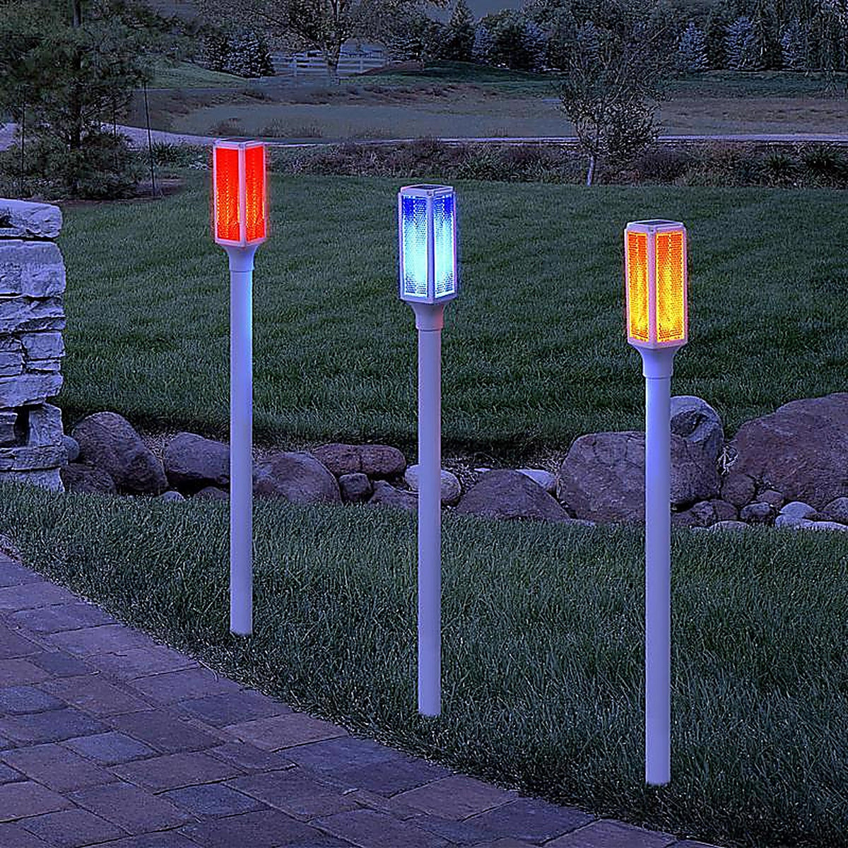 Alpine - SLC104A - Multicolored Plastic/Resin 42 in. H Driveway Marker Set Outdoor Garden Stake