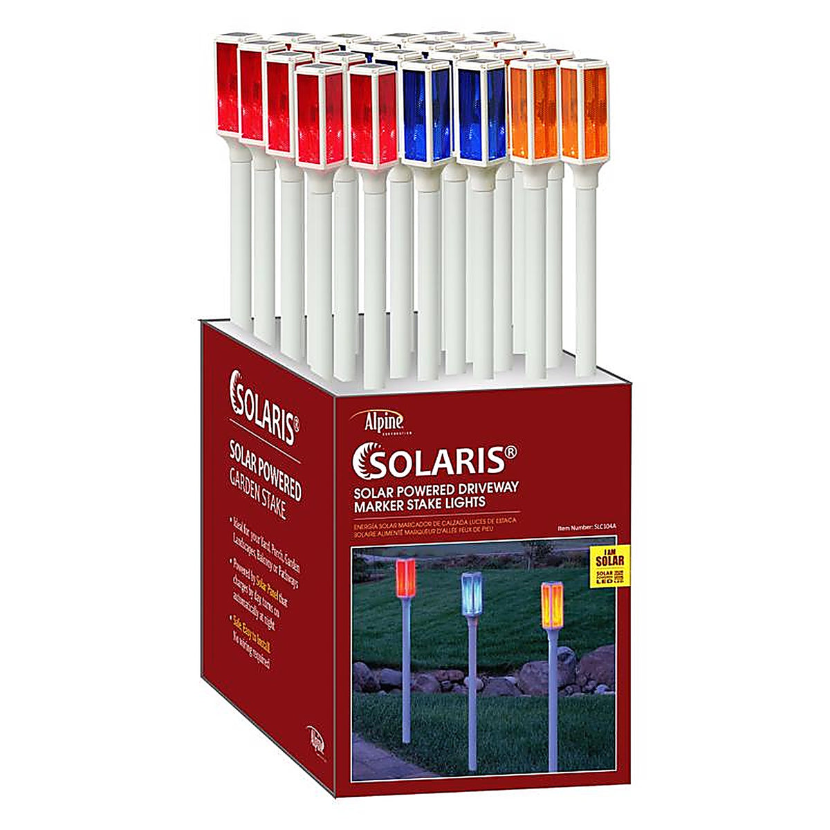Alpine - SLC104A - Multicolored Plastic/Resin 42 in. H Driveway Marker Set Outdoor Garden Stake
