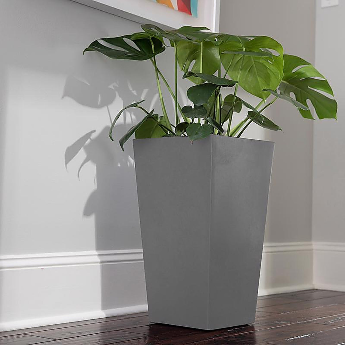 Bloem - FPS20909-6 - Finley 20 in. H X 11.5 in. W X 11.5 in. D Plastic Planter Cement
