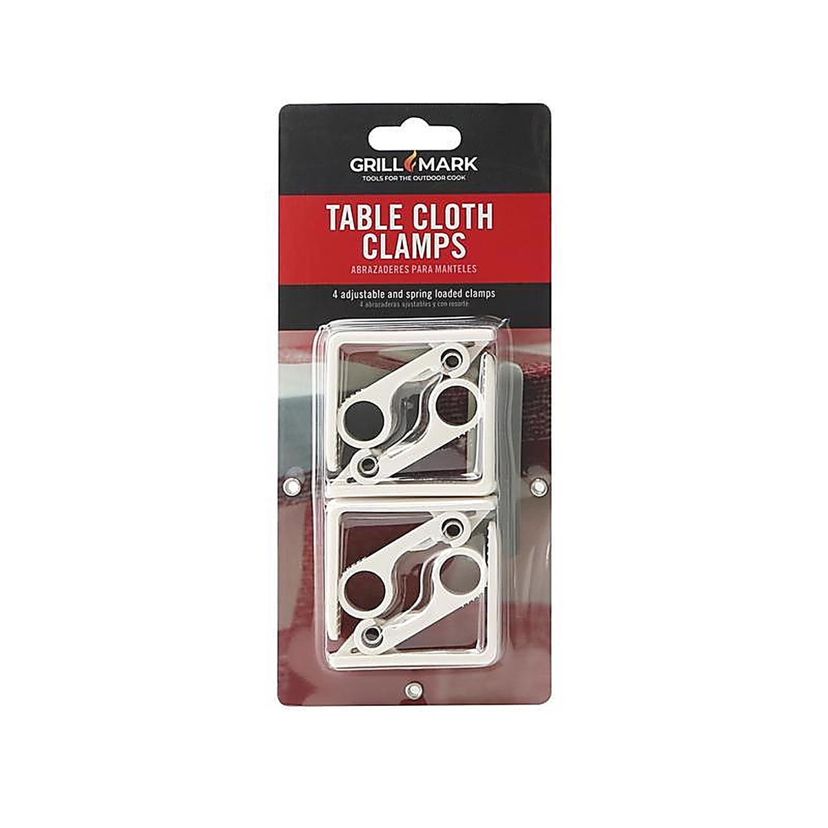 Grill Mark - 02108ACE - White Plastic Classic Tablecloth Clamps 4 pc