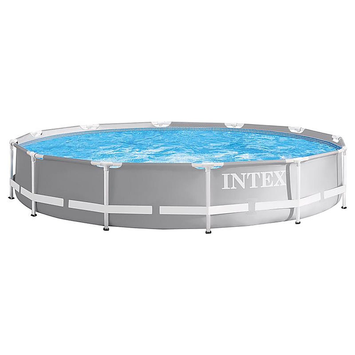 Intex - 26711EH - Prism Frame 1718 gal Round Metal Above Ground Pool 30 in. H X 12 ft. D