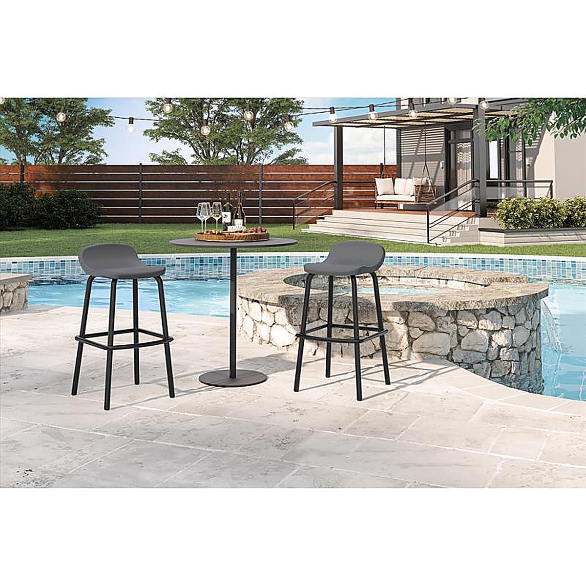 Suncast - BMBS2PK - 2 pc Gray Steel Bar Chair Set