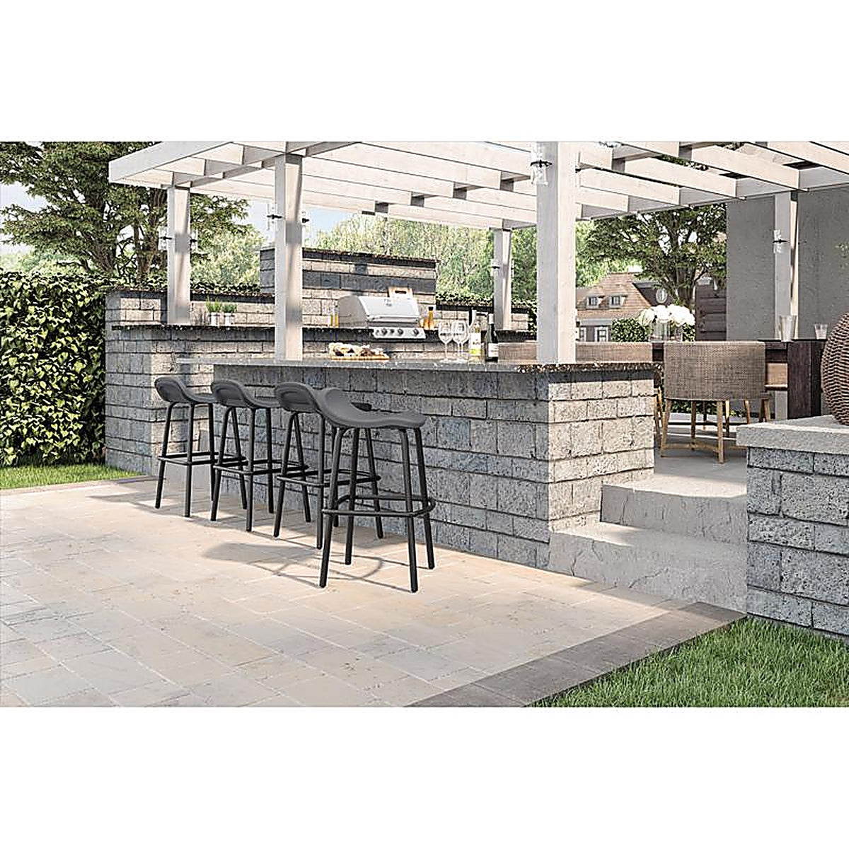 Suncast - BMBS2PK - 2 pc Gray Steel Bar Chair Set