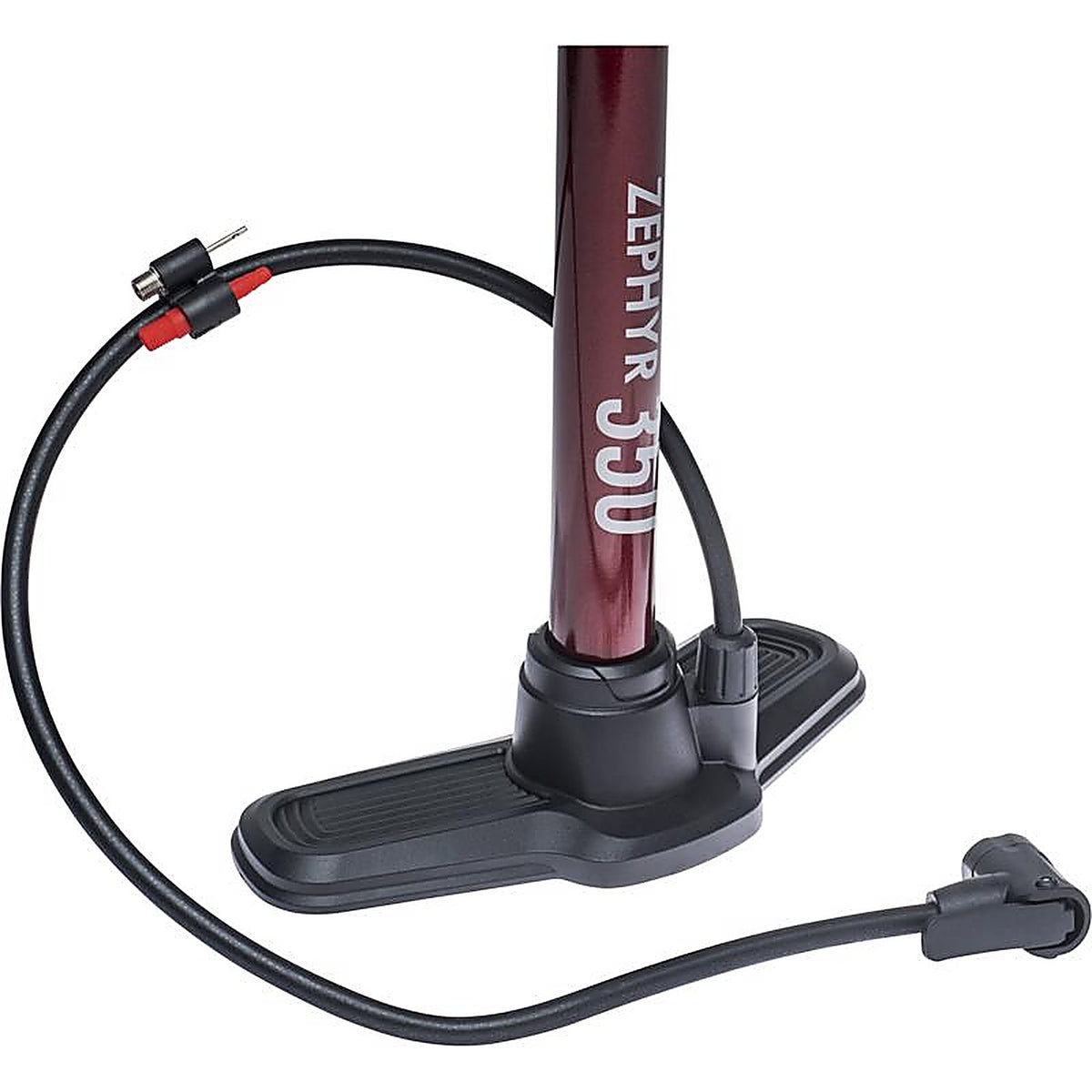 Bell Sports - 7152766 - Zephyr 350 Steel Bicycle Floor Pump Maroon