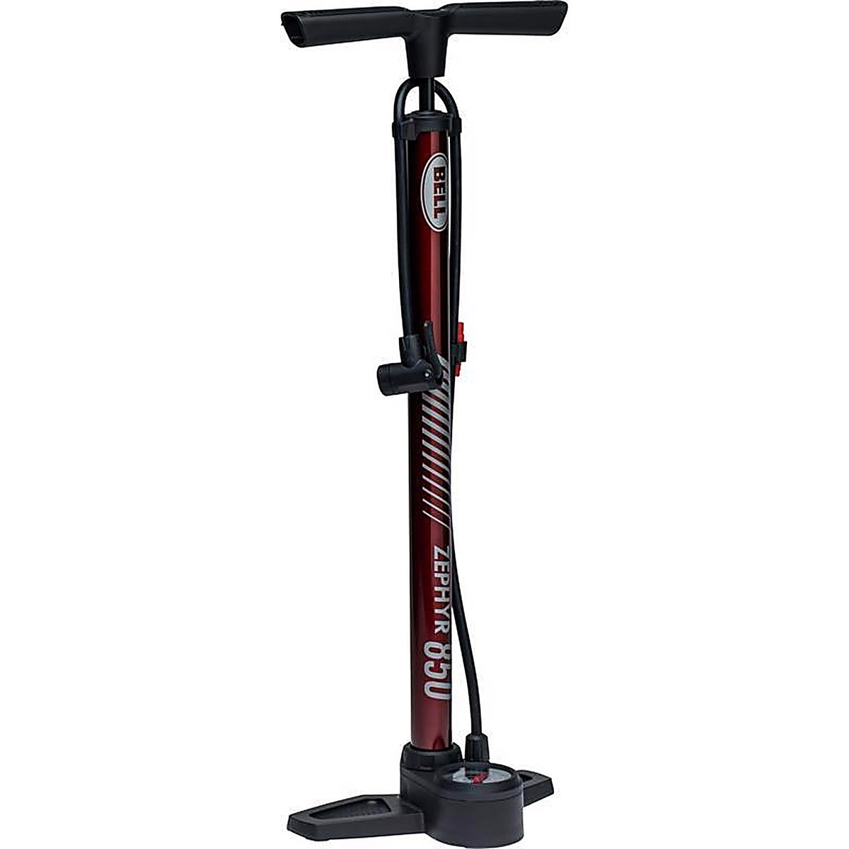 Bell Sports - 7152770 - Zephyr 850 Steel Bicycle Floor Pump Maroon
