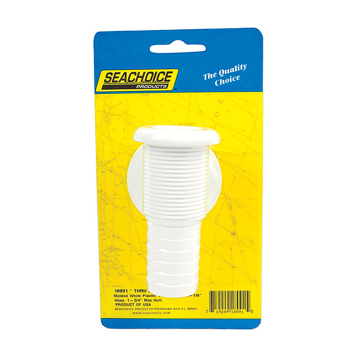 Seachoice - 18091 - Polished Plastic 1-1/8 in. W Thru Hull Connector - 1/Pack