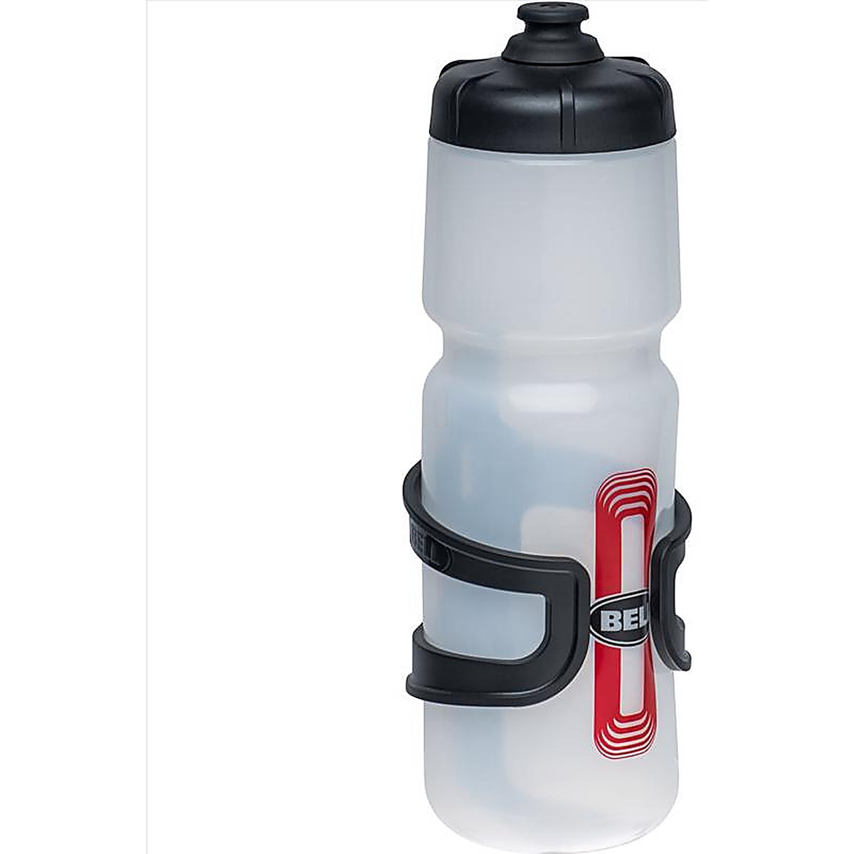 Bell Sports - 7151855 - Quencher Plastic Water Bottle and Cage 26 oz Clear Black