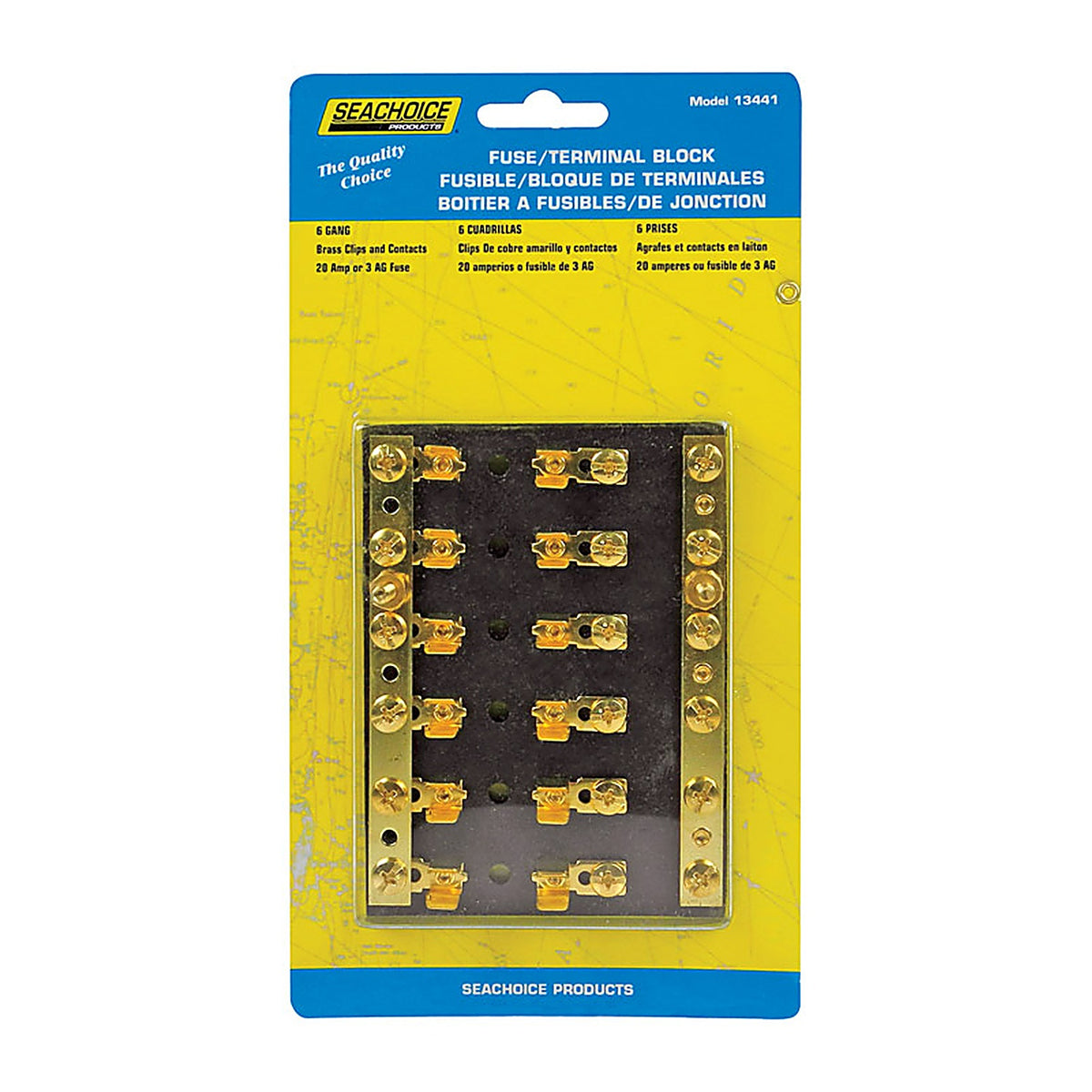 Seachoice - 13441 - Fuse/Terminal Block Brass