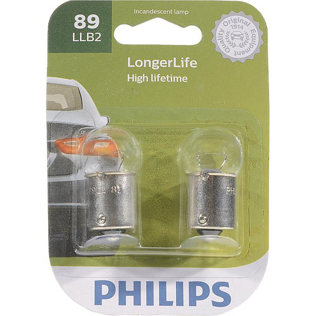 Philips - 89LLB2 - LongerLife Incandescent Courtesy/Glove/License/Trunk Miniature Automotive Bulb 89LLB2