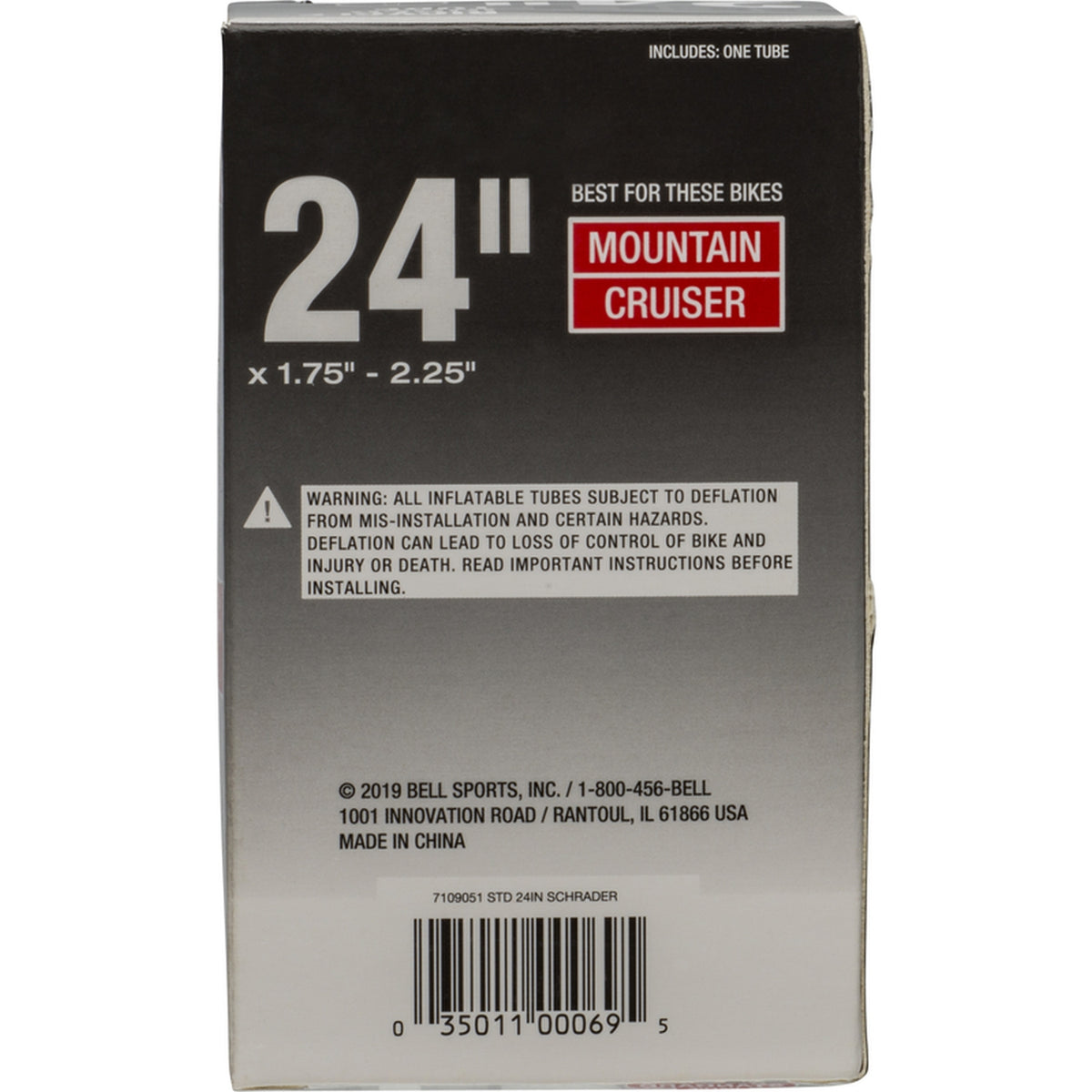 Bell Sports - 7109052 - 24 in. Rubber Bicycle Inner Tube 1 pk
