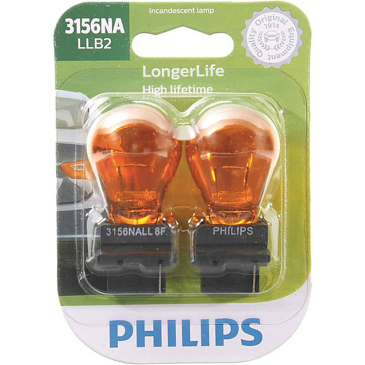 Philips - 3156NALLB2 - Longer Life Incandescent Parking/Tail/Turn Miniature Automotive Bulb 3156NALLB2