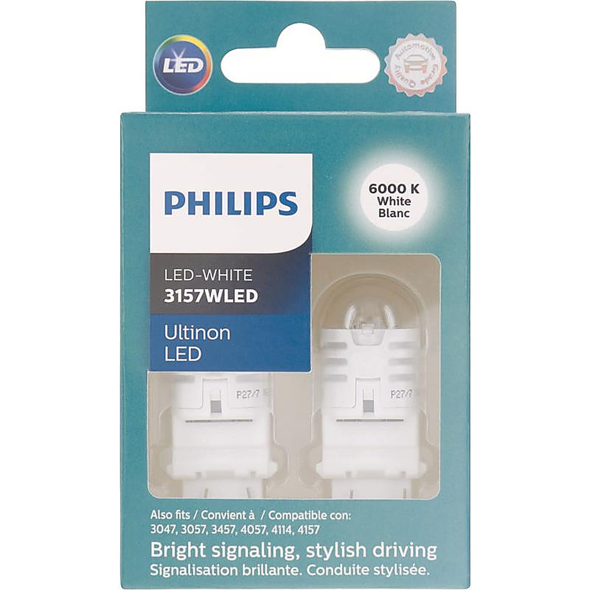 Philips - 3157WLED - Ultinon LED Back-Up/Cornering/Stop/Turn Miniature Automotive Bulb 3157WLED