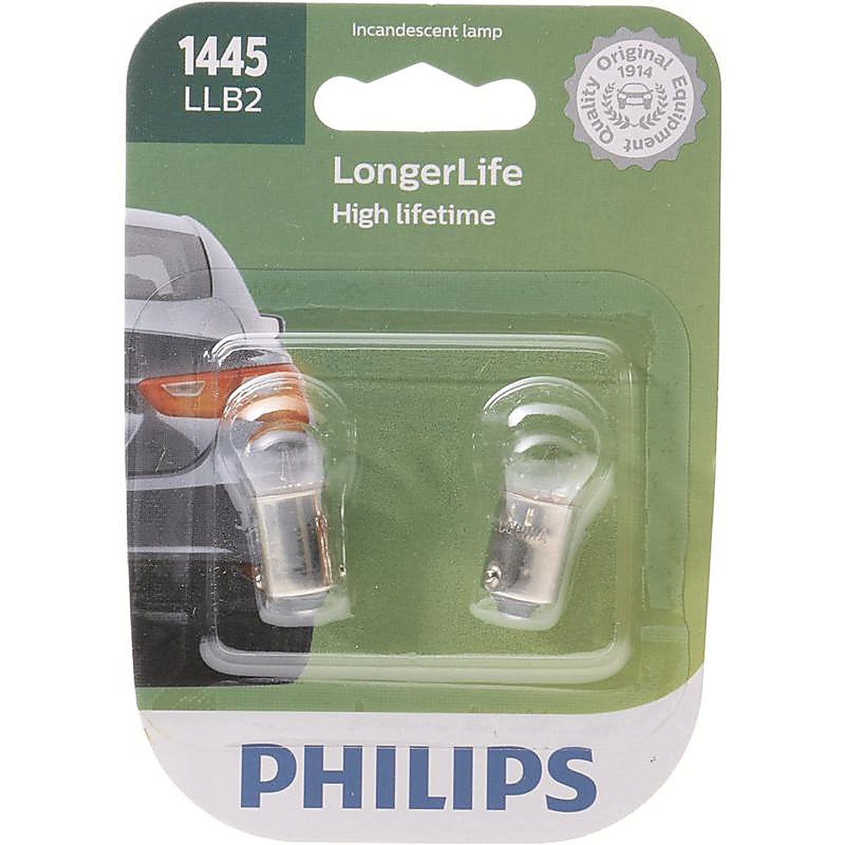 Philips - 1445LLB2 - LongerLife Incandescent Parking/Stop/Tail/Turn Miniature Automotive Bulb 1445LLB2