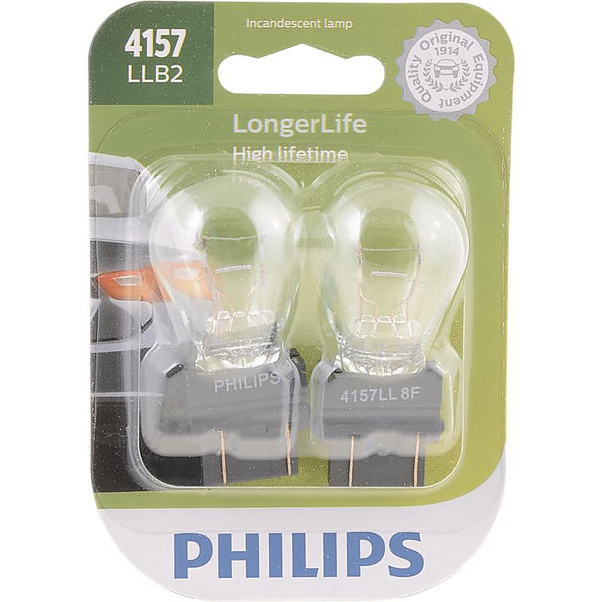 Philips - 4157LLB2 - LongerLife Incandescent Parking/Stop/Tail/Turn Miniature Automotive Bulb 4157LLB2