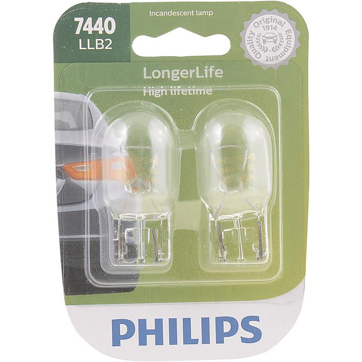Philips - 7440LLB2 - LongerLife Incandescent Back-Up/Cornering/Stop/Turn Miniature Automotive Bulb 7440LLB2