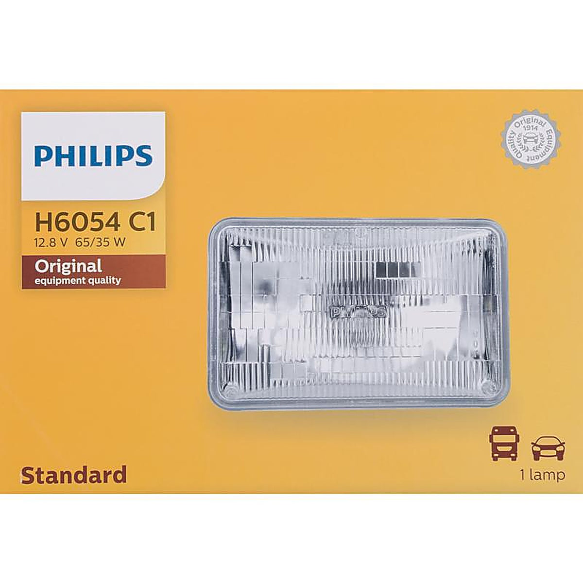 Philips - H6054C1 - Standard Halogen High/Low Beam Automotive Bulb H6054C1