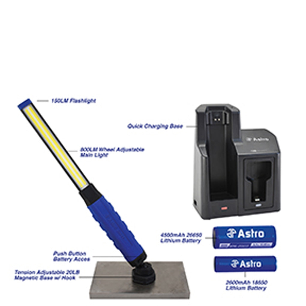 Astro Pneumatic - 80SL - 800 Lumen Rechargeable Slim Light W/ Quick-Swap System