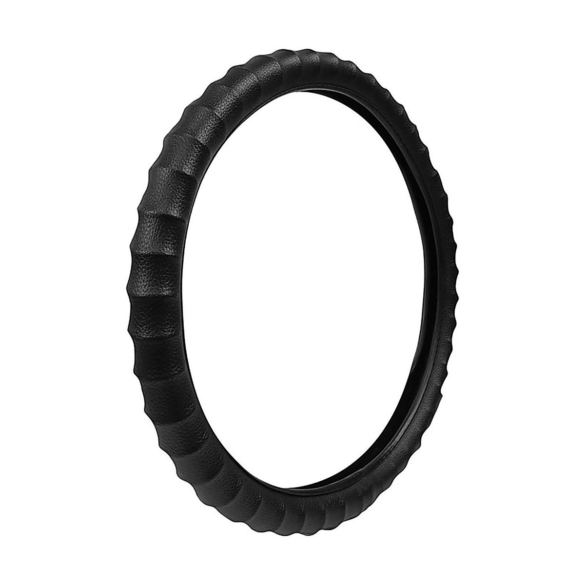 Custom Accessories - 38011 - Black Steering Wheel Cover - 1/Pack Fits 14-1/2 inch To 15-1/2 inch