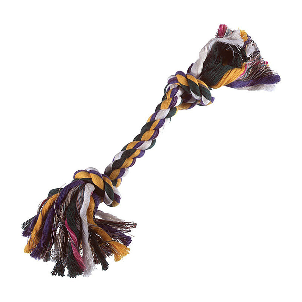 Boss - A03871 - Diggers Multicolored Rag Bone Cotton Rope Dog Tug Toy Small 1