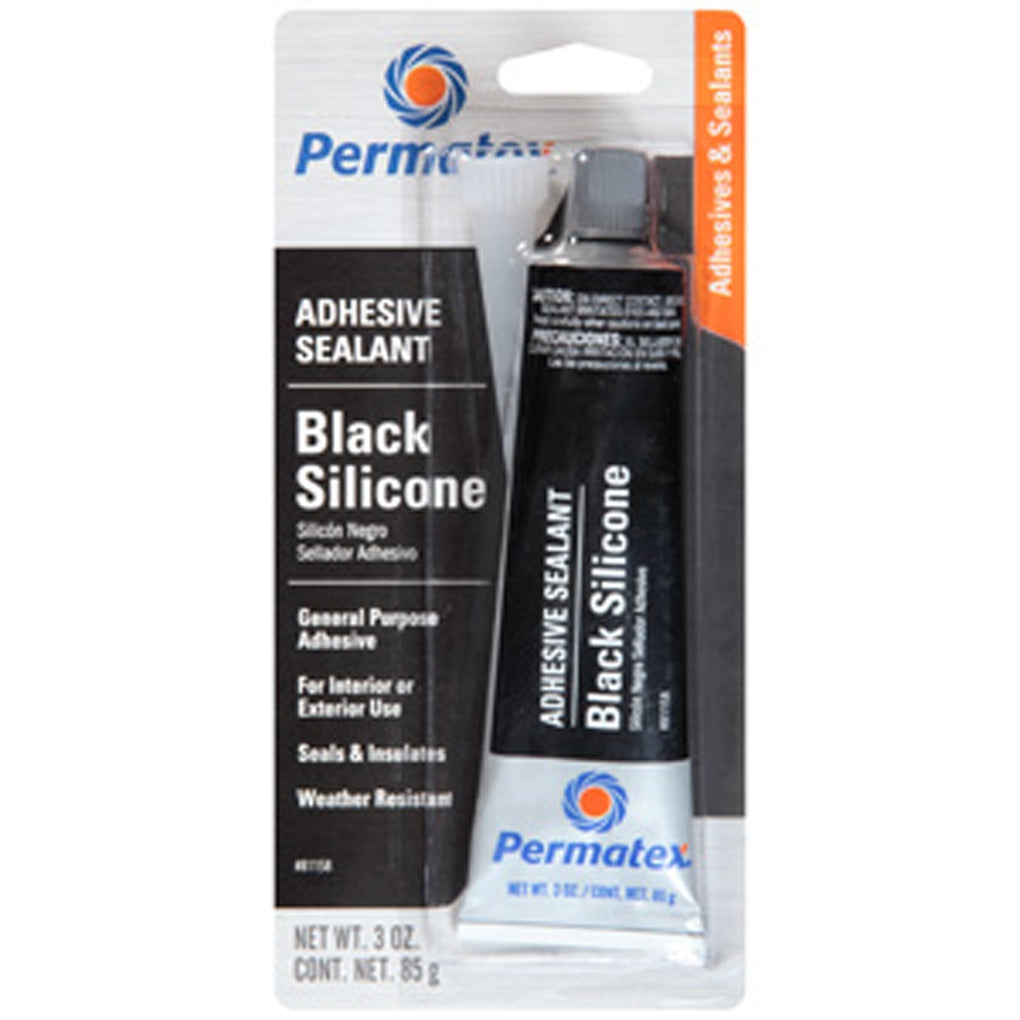 Permatex - 81158 - Black Silicone Adhesive Sealant, 3 oz. tube