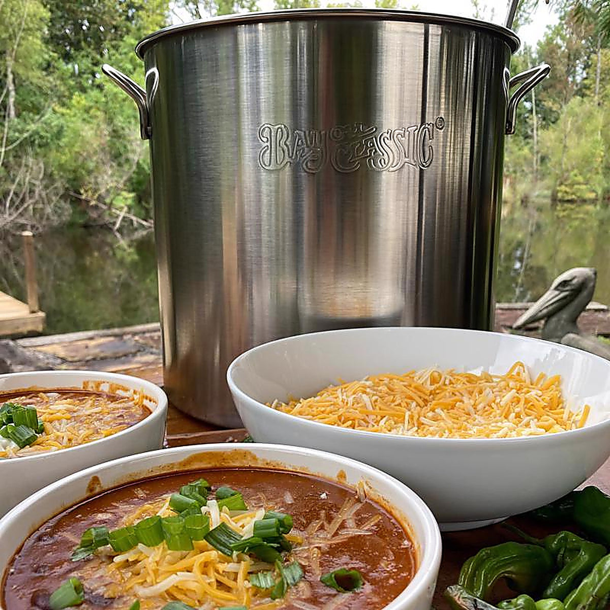 Bayou - 1430 - Stainless Steel Grill Stockpot 30 qt 13.9 in. L X 13.9 in. W 1 pc