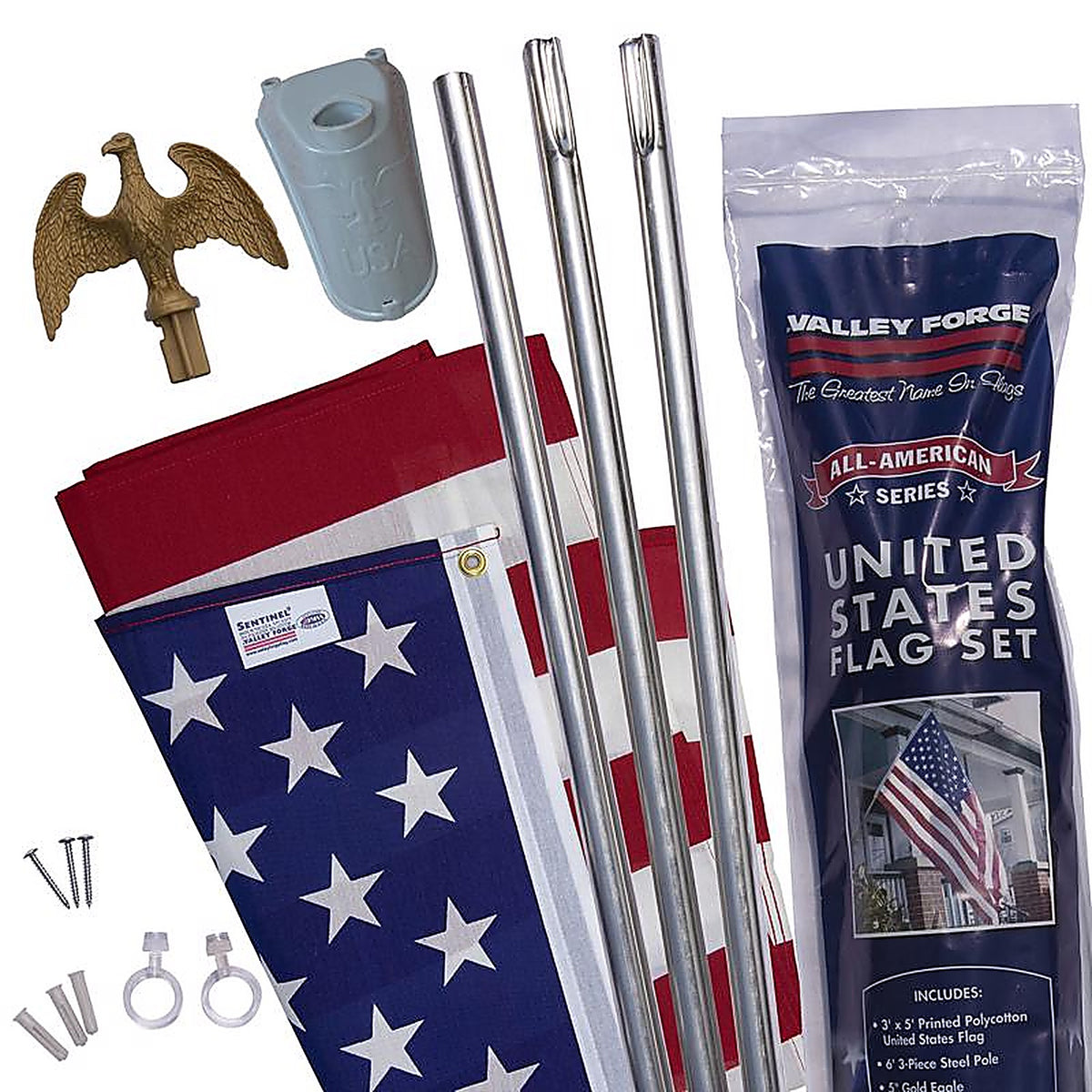 Valley Forge - AA-US1-1 - American Flag Kit 36 in. H X 60 in. W