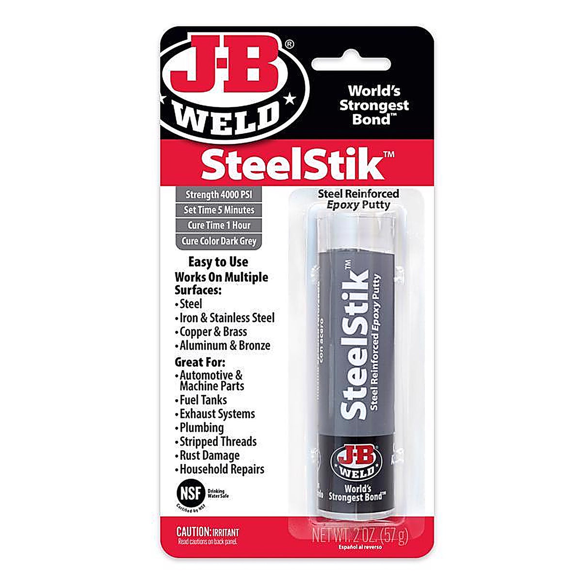 J-B Weld - 8267 - Steel Stik High Strength Automotive Epoxy Putty 2 oz.