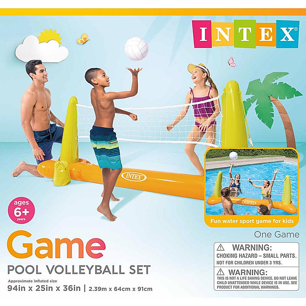 Intex - 56508EP - Multicolored Vinyl Inflatable Volleyball Pool Game
