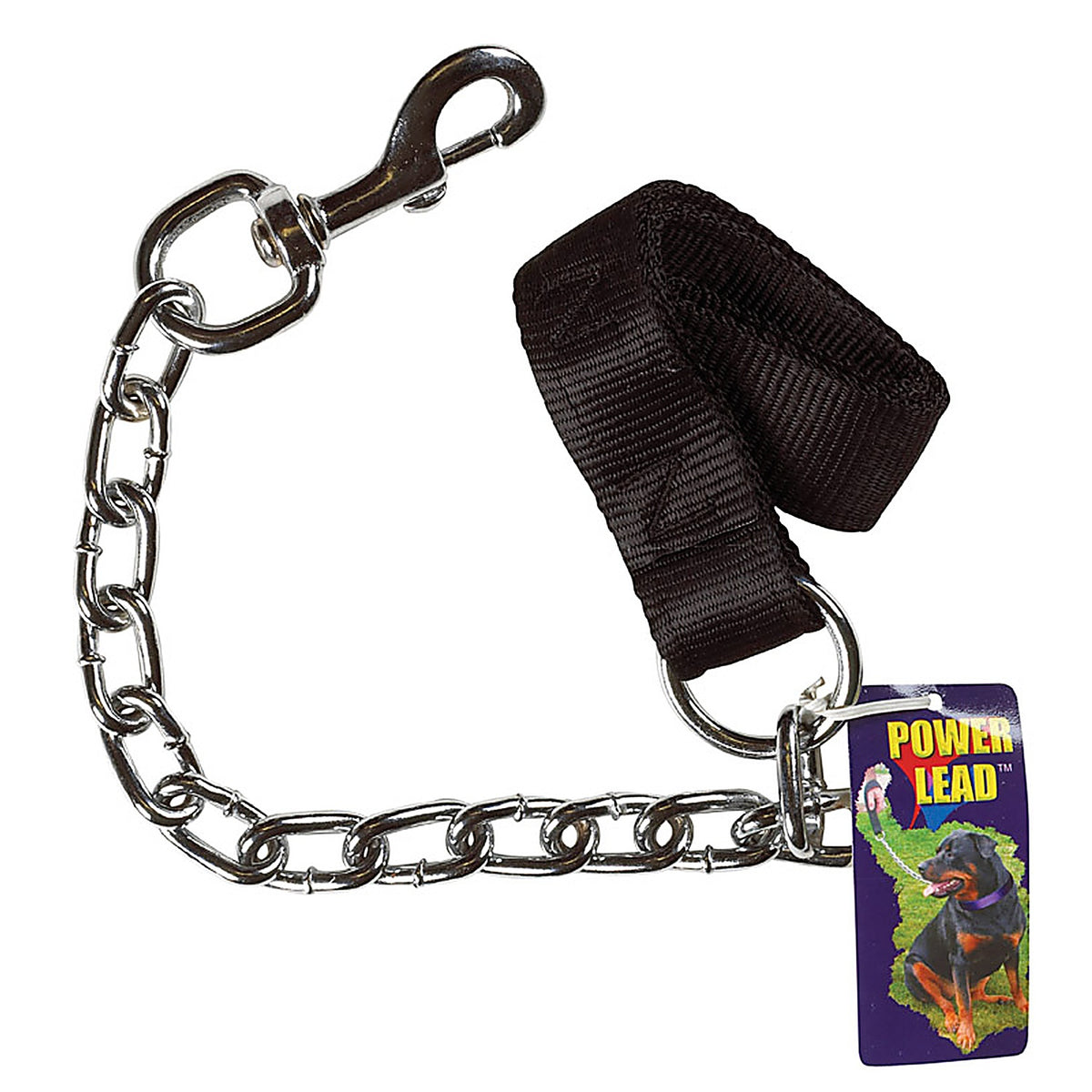 Boss Pet - 12606 - PDQ Power Lead Silver Chain Lead Steel Dog Leash Small/Medium