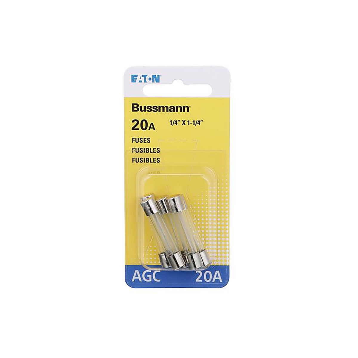 Bussmann - BP/AGC-20-RP - 20 amps AGC Glass Tube Fuse - 5/Pack