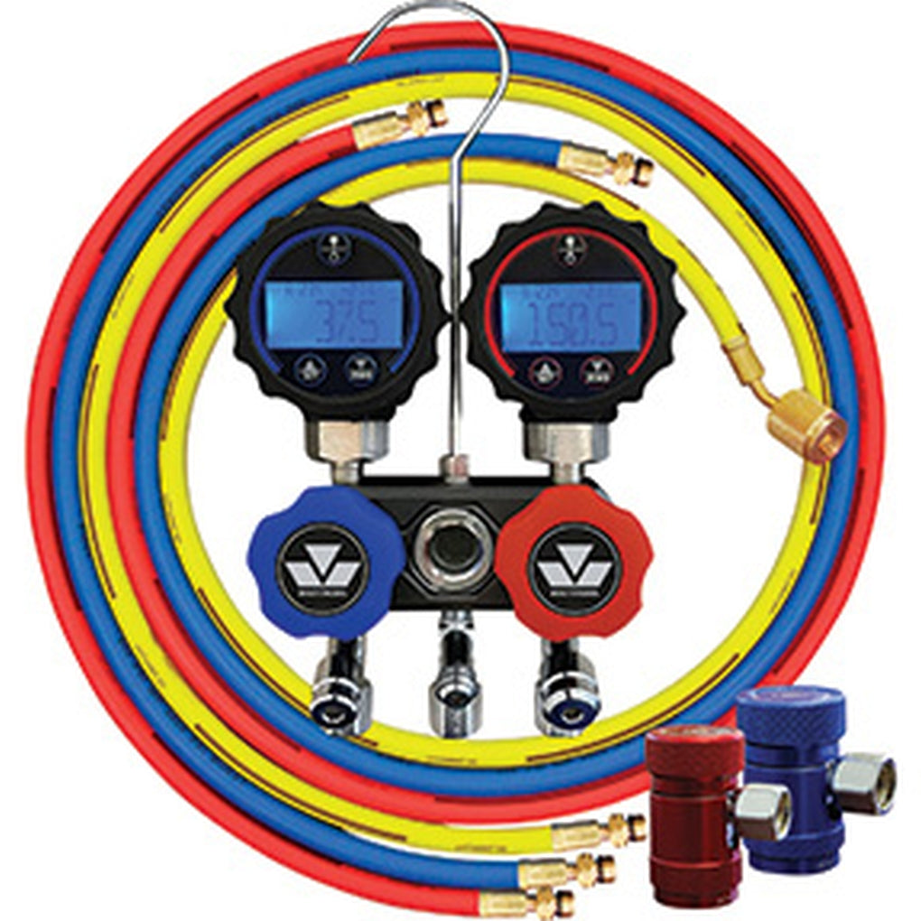 Mastercool - 82172 - Black series 1234YF Digital minifold gauge set