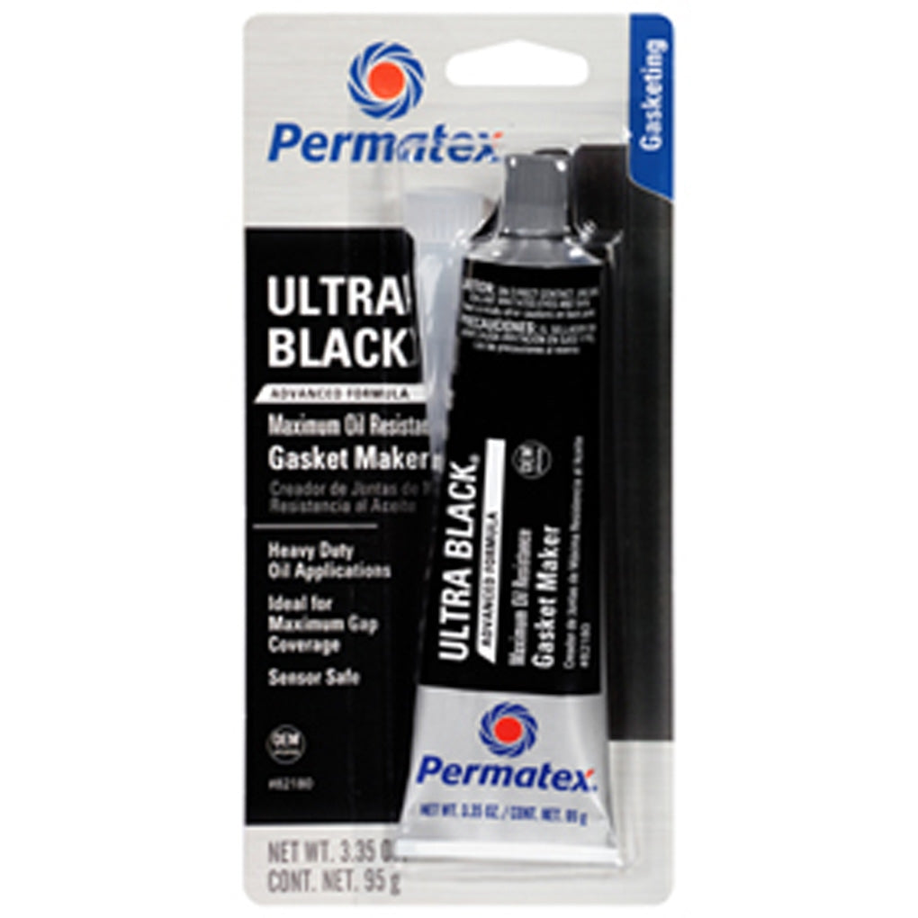 Permatex - 82180 - Ultra Black Maximum Oil Resistance RTV Silicone Gasket Maker, 3.35 oz. tube