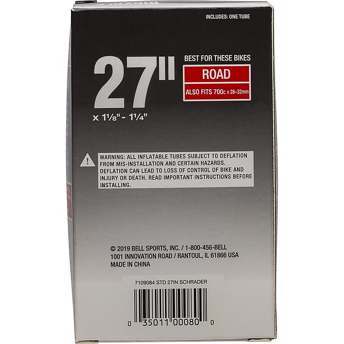 Bell Sports - 7109083 - 27 in. Rubber Bicycle Inner Tube 1 pk