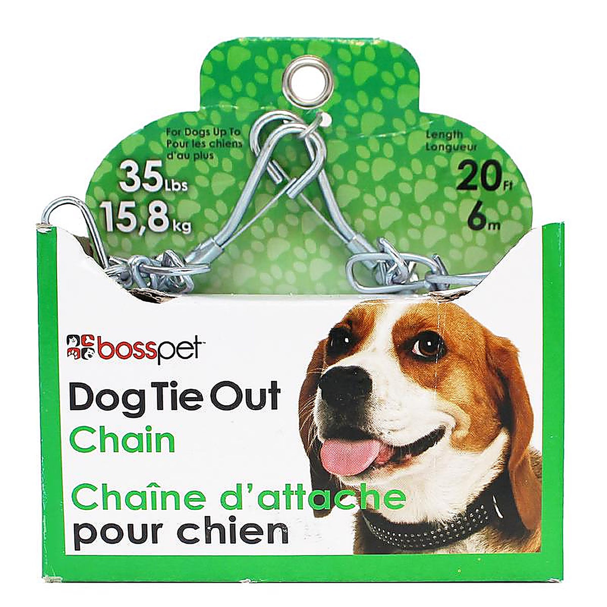 Boss Pet - 27220 - PDQ Silver Swivel Steel Dog Tie Out Chain Small/Medium