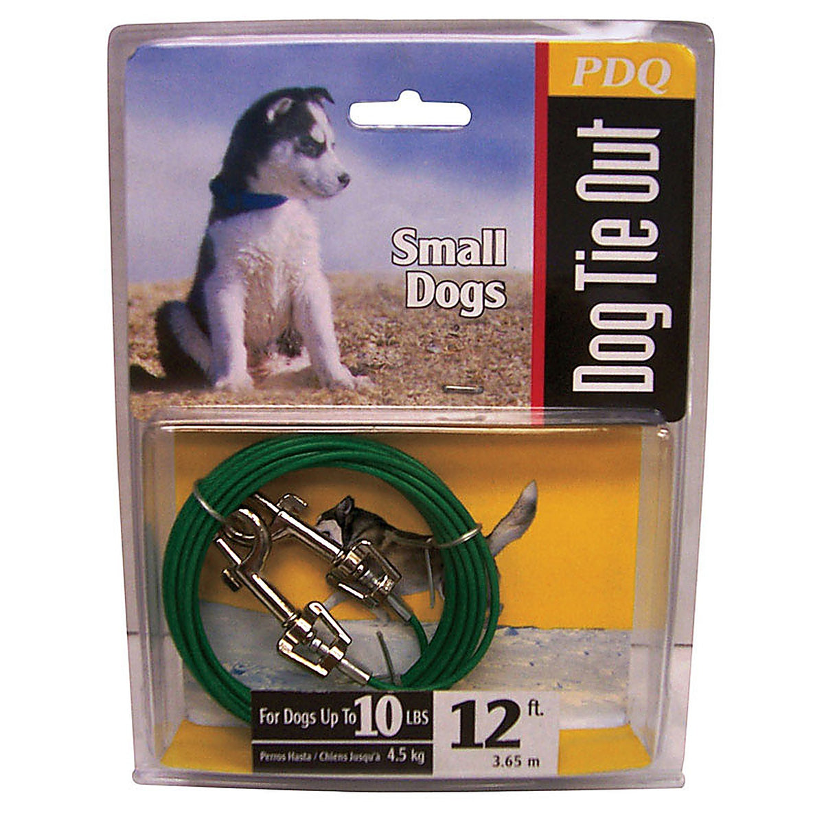 Boss Pet - Q221200099 - Green / Silver Tie-Out Vinyl Coated Cable Dog Tie Out Small