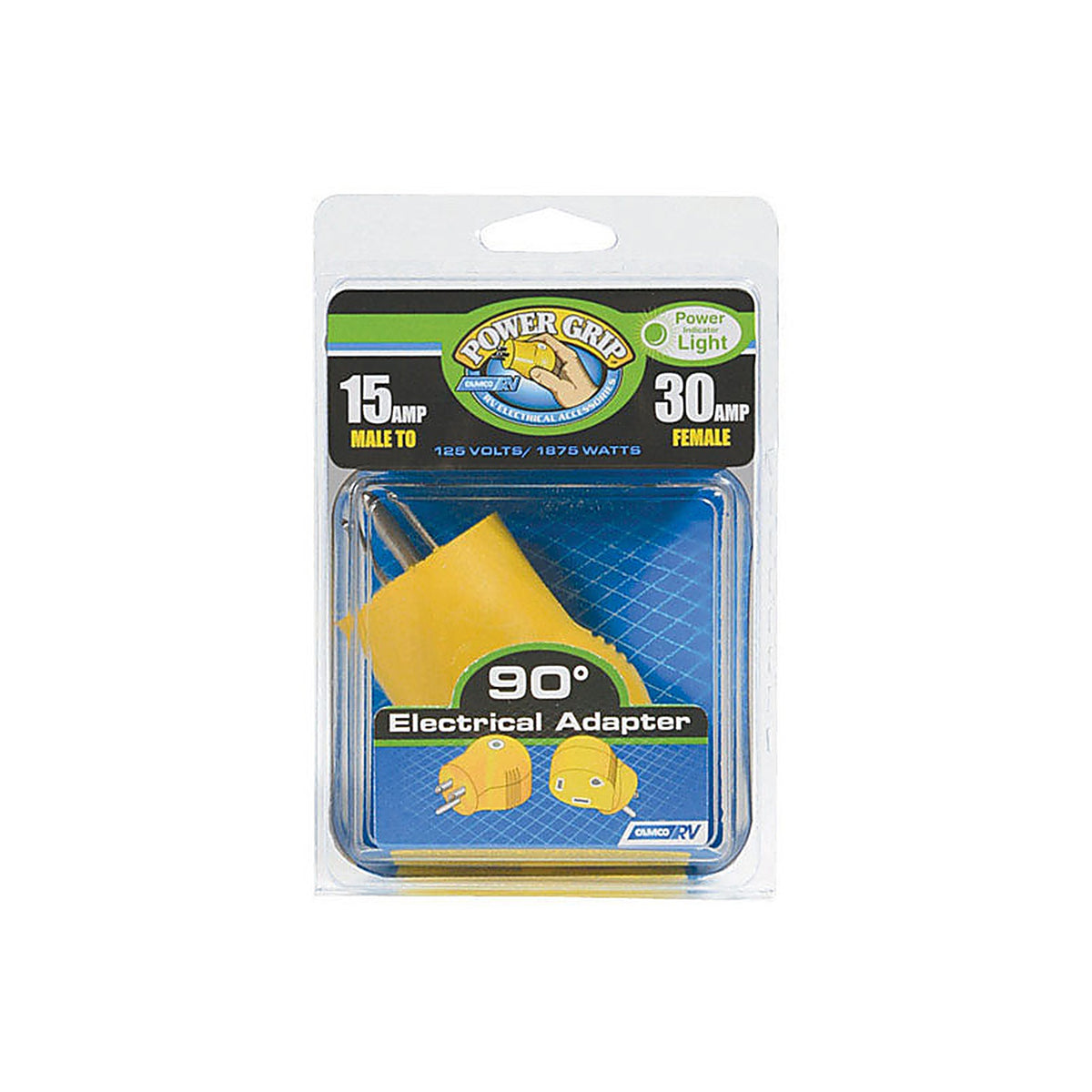 Camco - 55325 - Power Grip RV Electrical Adapter 15-30 Amp - 1/Pack