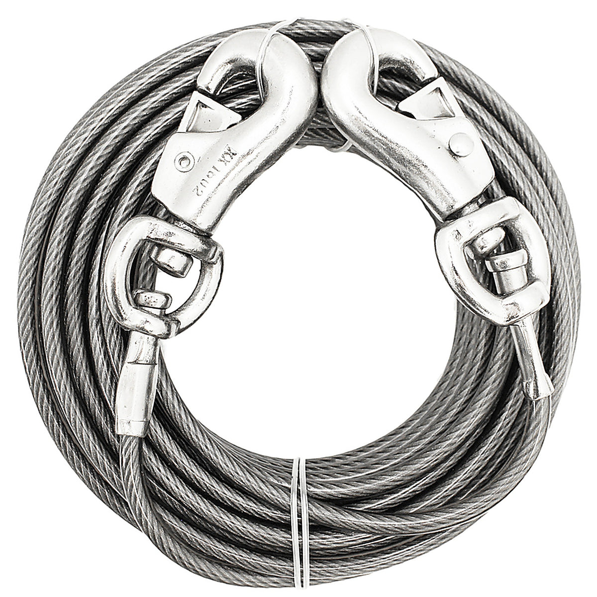 Boss Pet - Q682000099 - Silver Tie-Out Vinyl Coated Cable Dog Tie Out X-Large