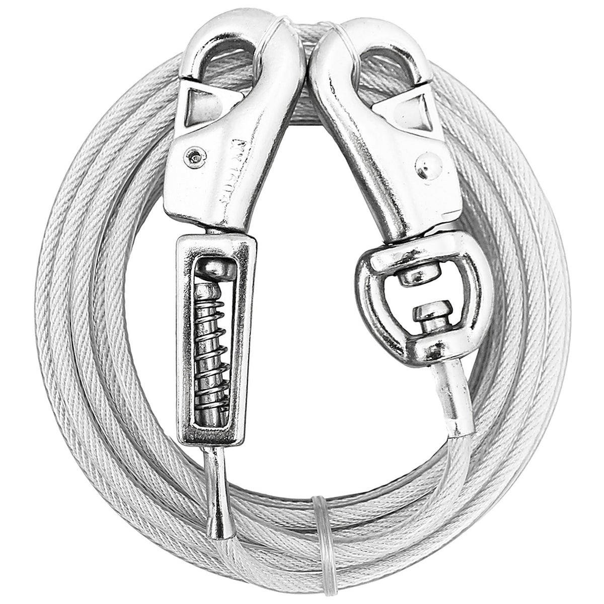 Boss Pet - Q5730SPG99 - Silver Tie-Out Vinyl Coated Cable Dog Tie Out X-Large