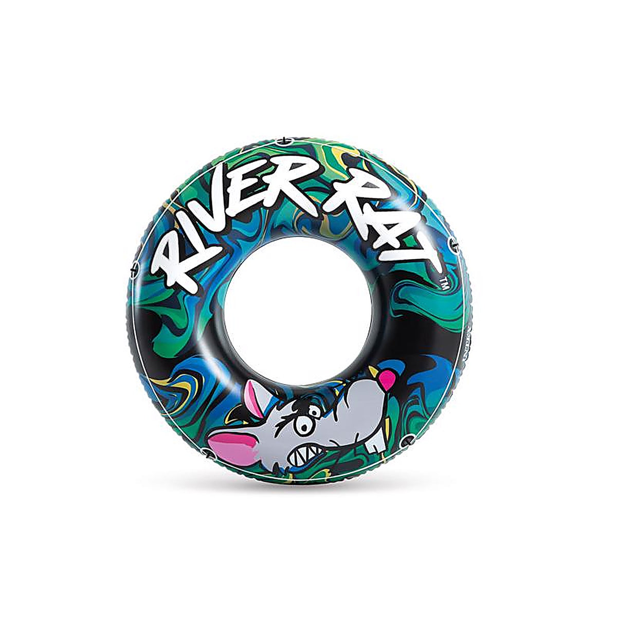 Intex - 68209EP - River Rat Multicolored Vinyl Inflatable Floating Tube