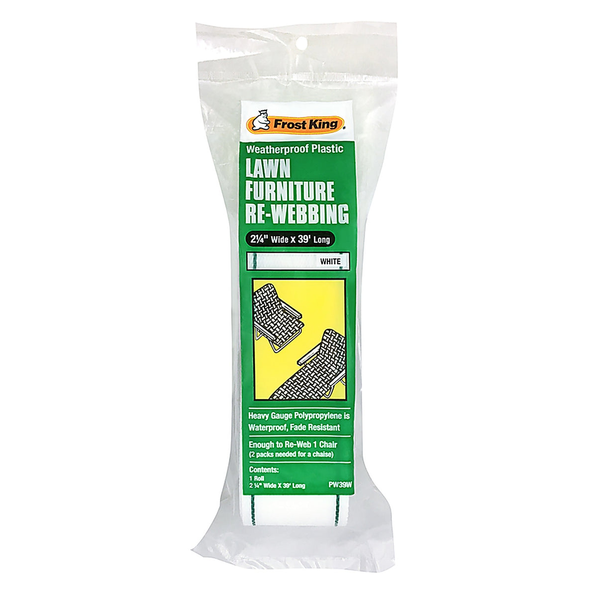 Frost King - PW39W - Polypropylene Chair Webbing White