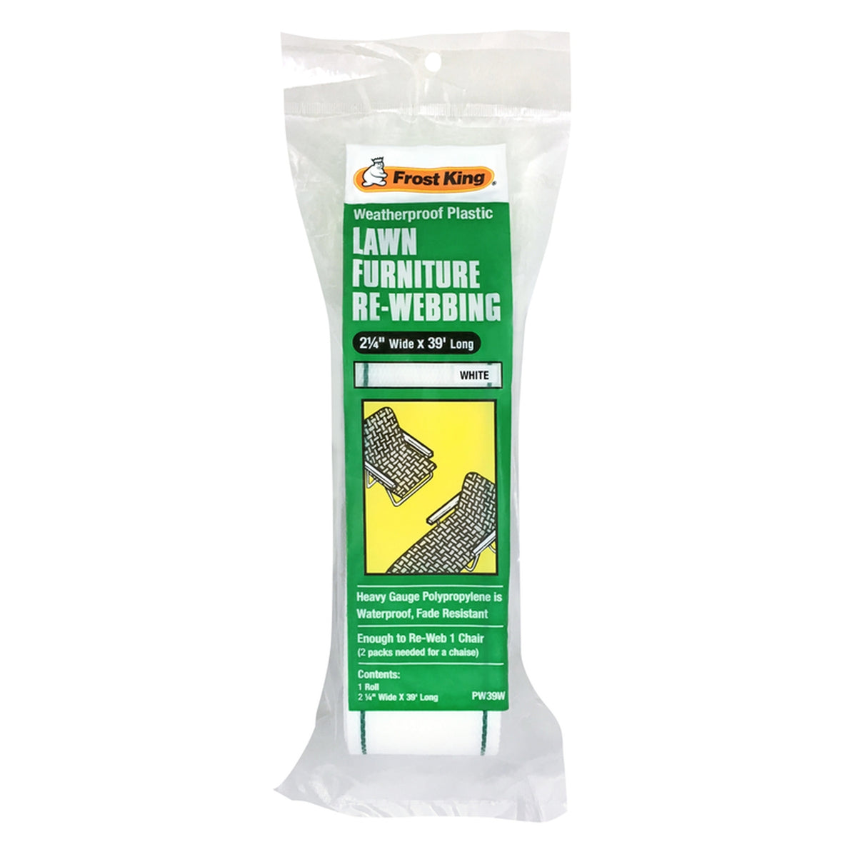 Frost King - PW39W - Polypropylene Chair Webbing White