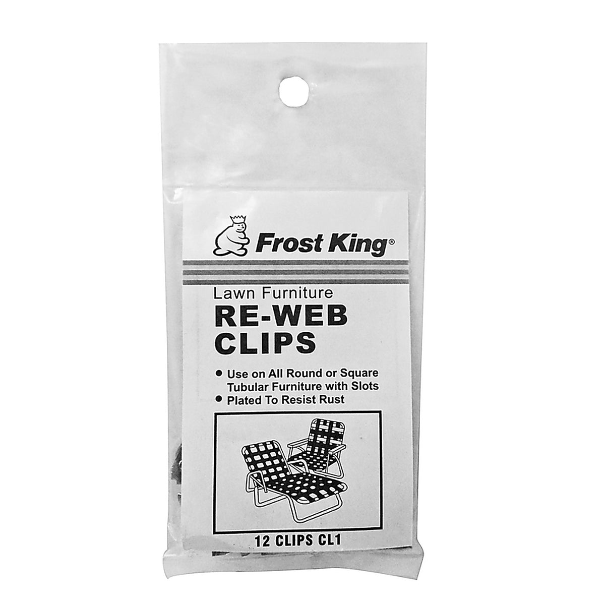 Frost King - CL1 - Aluminum Chair Re-Webbing Clips