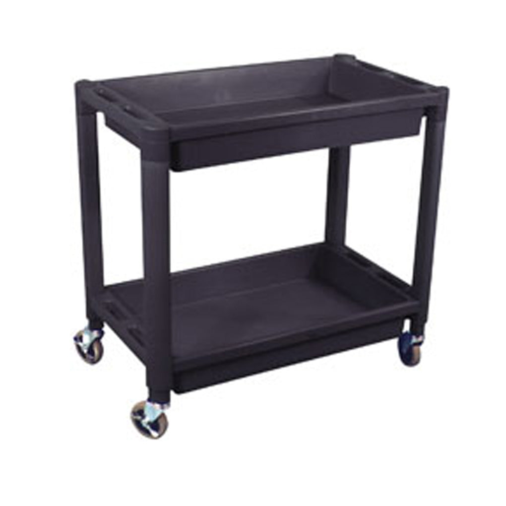Astro Pneumatic - 8330 - Heavy Duty Plastic 2-Shelf Utility Cart, Black