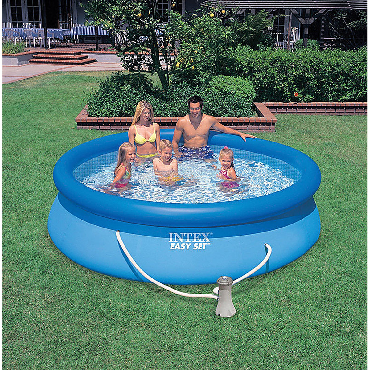 Intex - 28121EH - 1018 gal. Round Plastic Above Ground Pool 30 in. H x 120 in. W x 10 ft. Dia.
