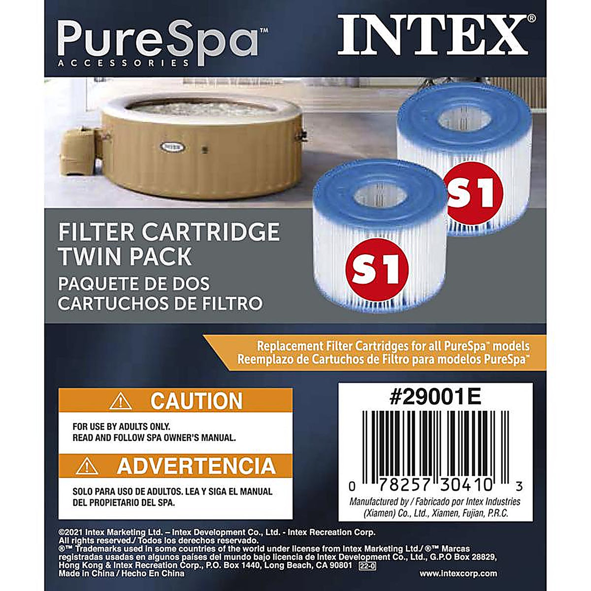Intex - 29001E - Pool Filter 2.8 in. H x 4.25 in. W x 4.25 in. L