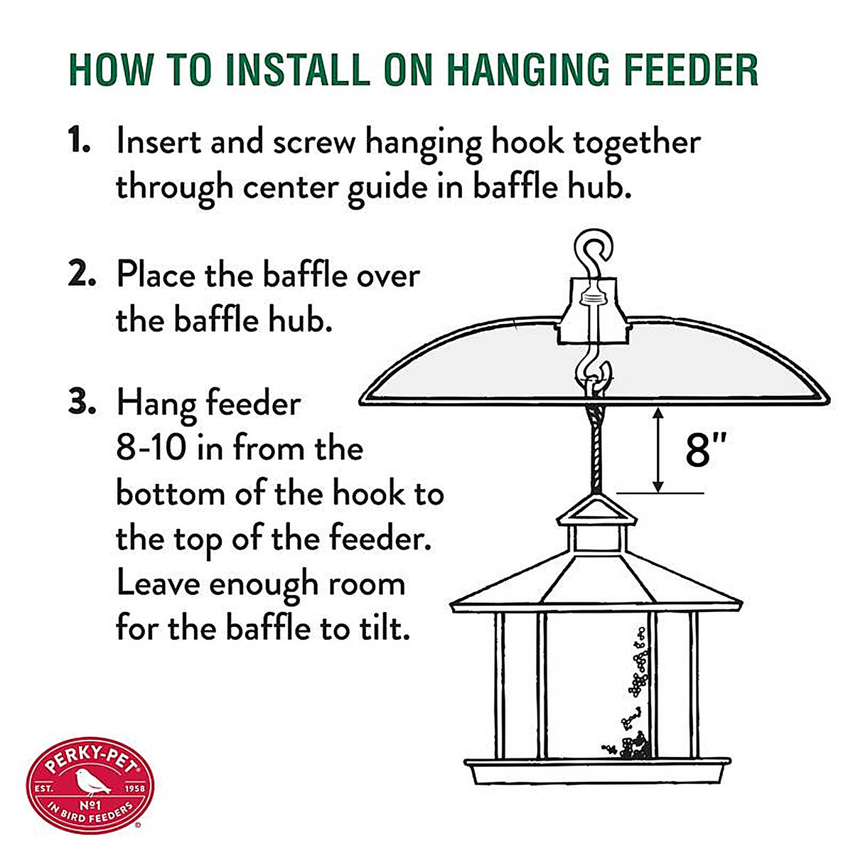 Perky-Pet - 340 - 3.3 in. H x 16 in. W Hanging Baffle
