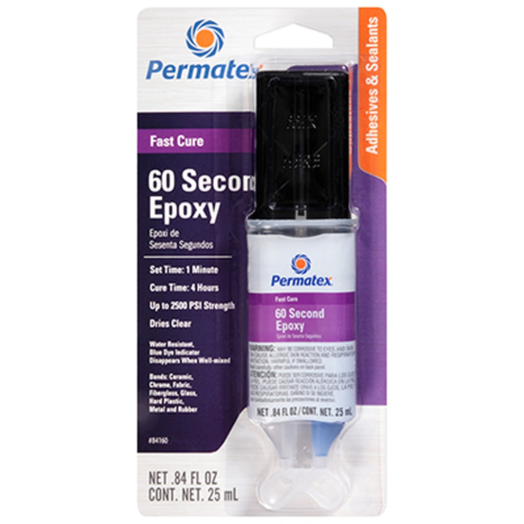 Permatex - 84160 - PermaPoxy 1 Minute General Purpose Epoxy, .84 fl. oz. dual syringe