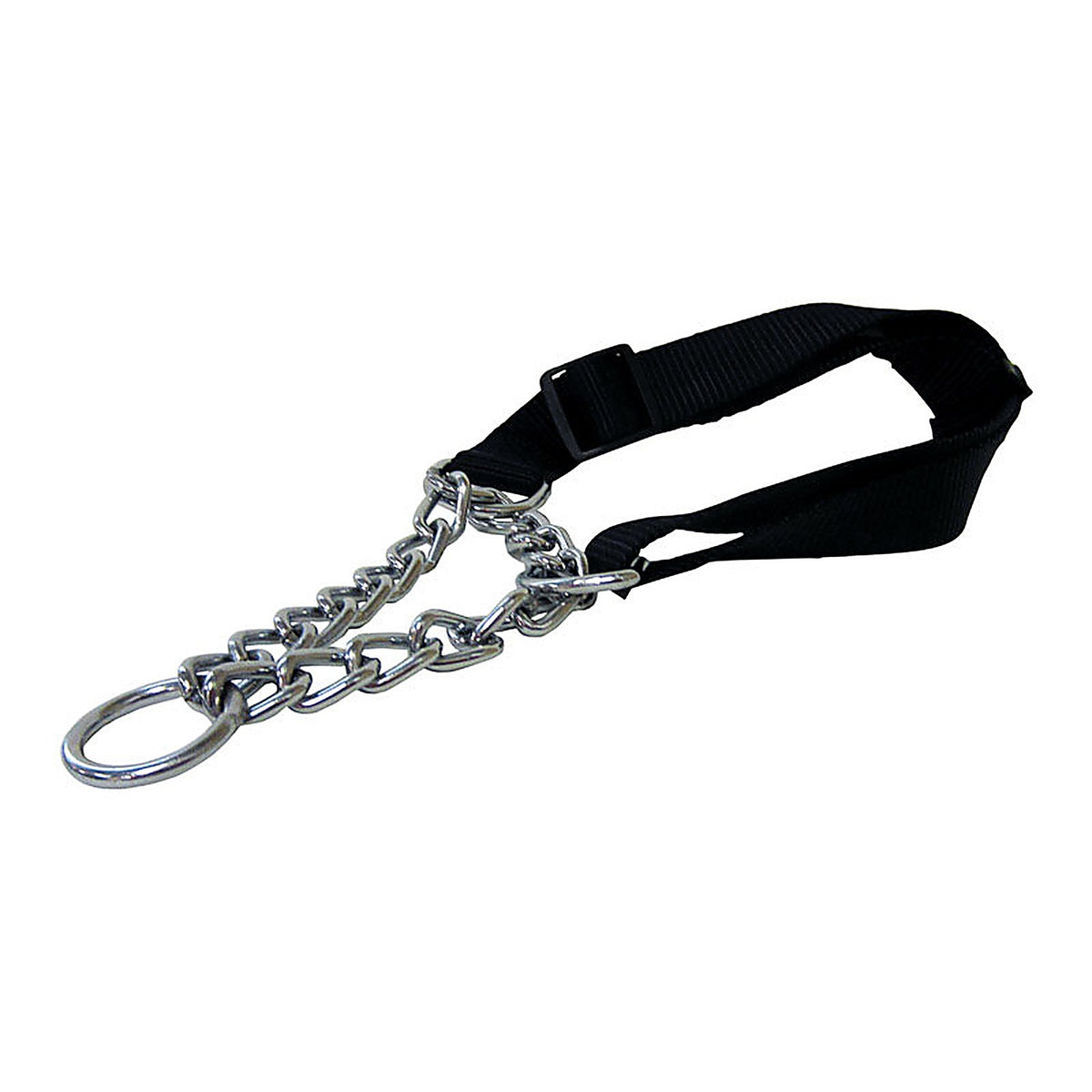 Boss Pet - 29081 - PDQ Black / Silver Steel Dog Collar Large